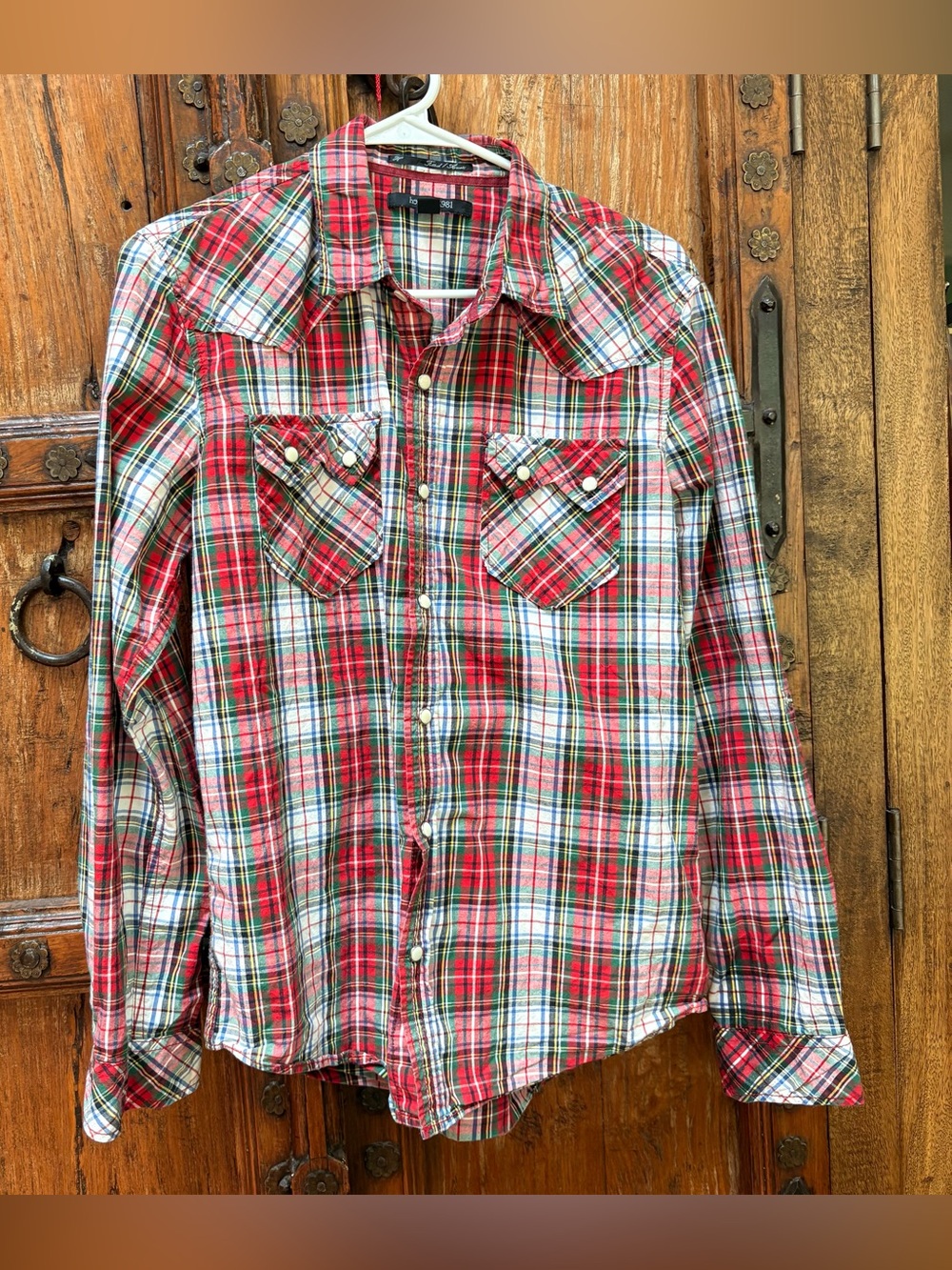 Heritage 1981 Men's Plaid Western Pearl Snap Shirt Size M EUC